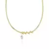 3ct Pear Cut White Sapphire Collar Necklace
