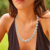 50ctw Round Cut Clustered Clover Statement Necklace