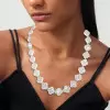 50ctw Round Cut Clustered Clover Statement Necklace