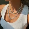 60ctw Multi-cut White Sapphire Statement Necklace