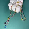 30ctw Oval Cut Multicolor Gold Tone Statement Necklace