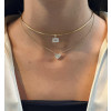 3ct Multi-cut Omega Chain Simple Everyday Necklace