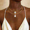 3ct Multi-cut Omega Chain Simple Everyday Necklace