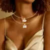 3ct Multi-cut Omega Chain Simple Everyday Necklace