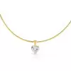 3ct Multi-cut Omega Chain Simple Everyday Necklace