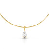 3ct Multi-cut Omega Chain Simple Everyday Necklace