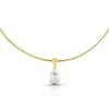 3ct Multi-cut Omega Chain Simple Everyday Necklace
