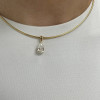 3ct Multi-cut Omega Chain Simple Everyday Necklace
