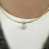 3ct Multi-cut Omega Chain Simple Everyday Necklace