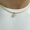 3ct Multi-cut Omega Chain Simple Everyday Necklace