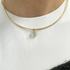 3ct Multi-cut Omega Chain Simple Everyday Necklace