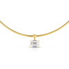 3ct Multi-cut Omega Chain Simple Everyday Necklace