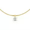 3ct Multi-cut Omega Chain Simple Everyday Necklace
