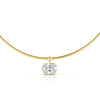 3ct Multi-cut Omega Chain Simple Everyday Necklace