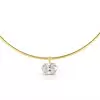 3ct Multi-cut Omega Chain Simple Everyday Necklace