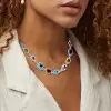 120ctw Multi-shaped Firework Cut Multicolor Statement Necklace