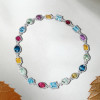 120ctw Multi-shaped Firework Cut Multicolor Statement Necklace