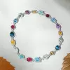 120ctw Multi-shaped Firework Cut Multicolor Statement Necklace