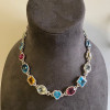 120ctw Multi-shaped Firework Cut Multicolor Statement Necklace