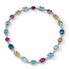 120ctw Multi-shaped Firework Cut Multicolor Statement Necklace