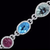120ctw Multi-shaped Firework Cut Multicolor Statement Necklace