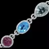 120ctw Multi-shaped Firework Cut Multicolor Statement Necklace