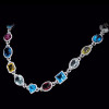 120ctw Multi-shaped Firework Cut Multicolor Statement Necklace