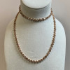 90ctw Champagne Sapphire Rose Gold Tone Statement Necklace