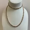 90ctw Champagne Sapphire Rose Gold Tone Statement Necklace