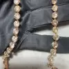90ctw Champagne Sapphire Rose Gold Tone Statement Necklace