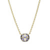 7.5ct Cushion Cut Blue Sapphire Vintage Pendant Necklace