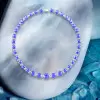 60ctw Gradient Size Cushion Cut Blue Sapphire Statement Necklace
