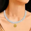 12ct Pear Cut Yellow Sapphire Baguette Chain Statement Necklace