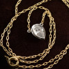3ct Pear Cut White Sapphire Bezel Pendant Necklace