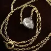 3ct Pear Cut White Sapphire Bezel Pendant Necklace