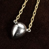 3ct Pear Cut White Sapphire Bezel Pendant Necklace