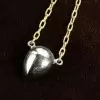 3ct Pear Cut White Sapphire Bezel Pendant Necklace