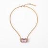 16ct Radiant Cut Blue/Green/Pink Sapphire Pendant Necklace