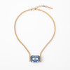 16ct Radiant Cut Blue/Green/Pink Sapphire Pendant Necklace
