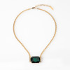 16ct Radiant Cut Blue/Green/Pink Sapphire Pendant Necklace