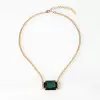 16ct Radiant Cut Blue/Green/Pink Sapphire Pendant Necklace