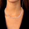 24ctw Bezel Set Pear Cut Button Back Tennis Necklace