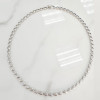 24ctw Bezel Set Pear Cut Button Back Tennis Necklace