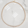 24ctw Bezel Set Pear Cut Button Back Tennis Necklace