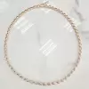 24ctw Bezel Set Pear Cut Button Back Tennis Necklace