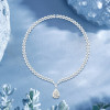13ct Pear Cut White Sapphire Statement Necklace