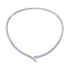 9ctw White Sapphrie Paved Snake inspired Collar Necklace