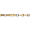 White Sapphire Paved Link Chain Two Tone Statement Necklace