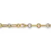 White Sapphire Paved Link Chain Two Tone Statement Necklace