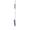 6ctw Blue Sapphire Paved Two-Flower Necklace